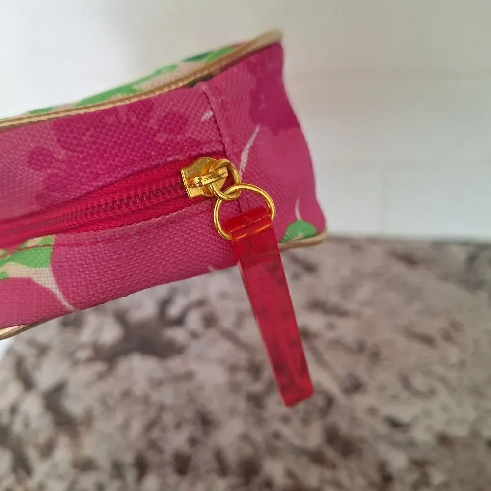 Estee Lauder Floral‎ Cosmetic Makeup Bag with Mirror By  Lilly Pulitzer Design